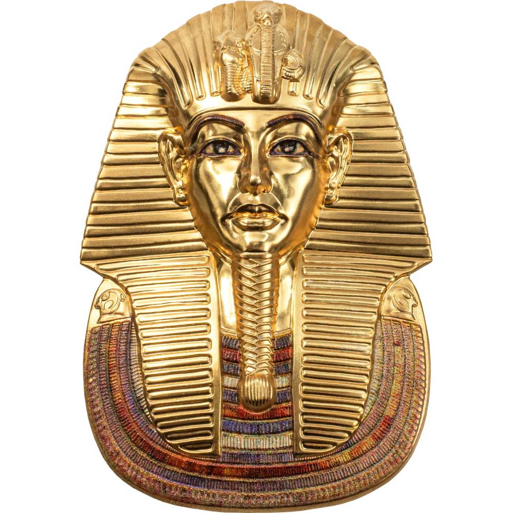 TUTANKHAMUN MASK 100TH ANNIVERSARY EDITION 2022 3 OZ UNIQUE SHAPED SMARTMINTING SILVER COIN – PALAU
